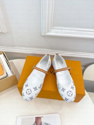 Louis Vuitton 1ACSGF Romy Flat Ballerina White
