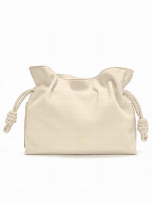 Loewe Flamenco Clutch In Nappa Calfskin Cream