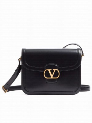 Valentino Garavani 9to5 Smooth Calfskin Shoulder Bag Black