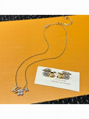 Louis Vuitton Necklace & Earrings Set LV048 2024 Collection