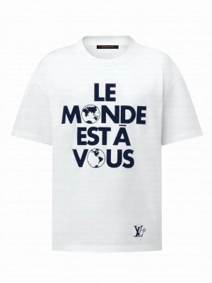 Louis Vuitton Women's Graphic Cotton T-Shirt White