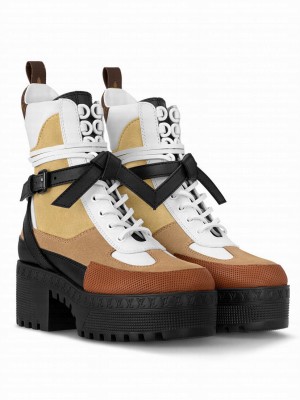 Louis Vuitton Women's Laureate Platform Desert Boot 1AD24J Apricot