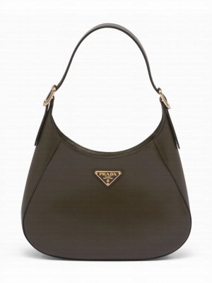 Prada Leather Shoulder Bag 1BC179 Green