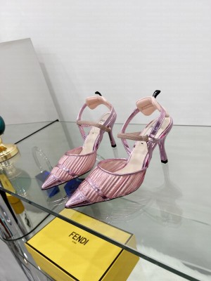 Fendi Colibri Slingback in Pink Mesh 85mm 2022 Collection