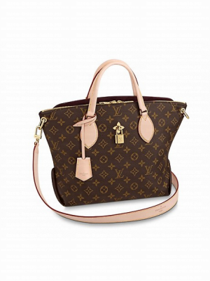 Louis vuitton original FLOWER ZIPPED TOTE MM M44347 Beige