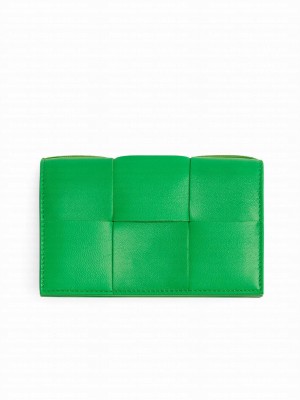 Bottega Veneta Cassette Business Card Case Green