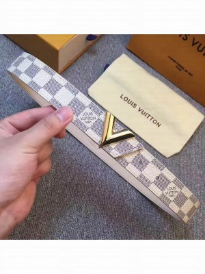 Louis Vuitton Essential V 30MM Belt M9019U Damier Azur Canvas Collection