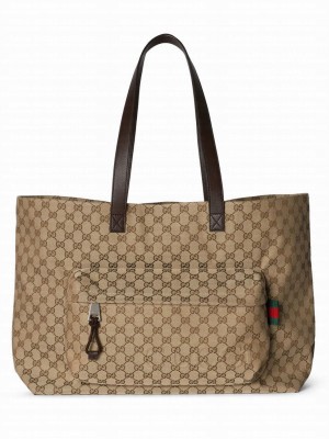Gucci Large GG Tote Bag 802166 Apricot