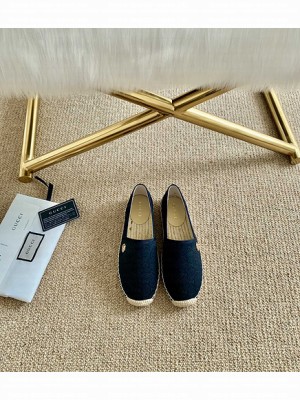 Gucci GG Matelassé Canvas Espadrilles Black 2021 Collection