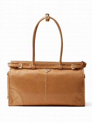 Prada Large leather handbag Fawn