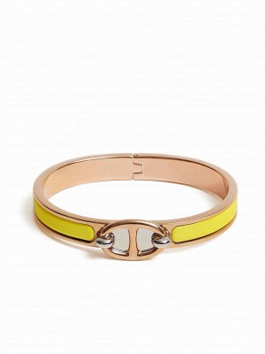 Hermes Women's Mini Clic Chaine D'Ancre Bracelet Yellow
