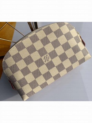Louis Vuitton Cosmetic Pouch PM Bag Damier Azur Canvas N60024