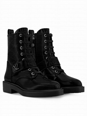 Louis Vuitton Women's Citizen Flat Ranger Boot 1ADAYH Black
