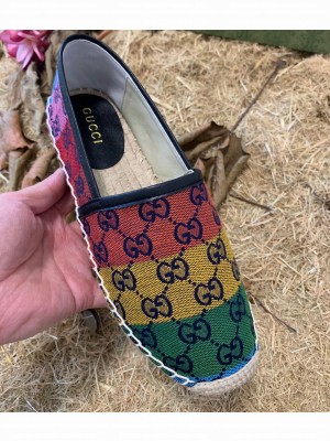 Gucci GG Multicolor Canvas Espadrilles 2021