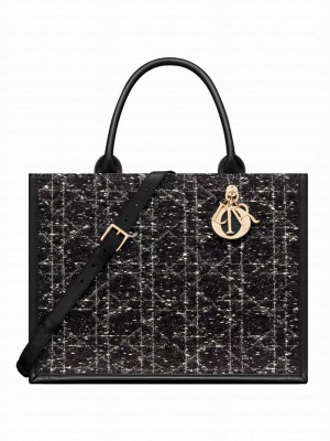 Christian Dior Medium Dior Book Tote Black