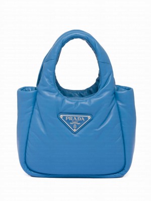 Prada Small Padded Prada Soft Nappa-leather Bag 1BA359 Blue