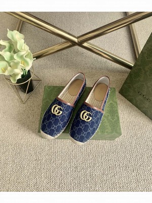 Gucci Women's jacquard espadrille Denim 2021 Collection 