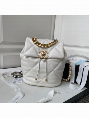 CHANEL 19 BACKPACK AS4223 white