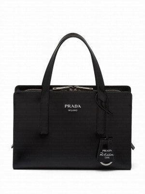 Prada Re-Edition 1995 Brushed-Leather Mini Handbag Black