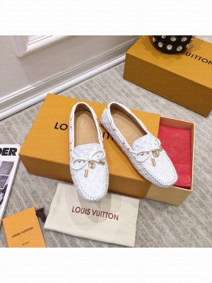LOUIS VUITTON 1A3V37 GLORIA FLAT LOAFER Patent Monogram canvas 2021 Collcetion White