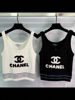 Chanel Knit Vest White/Black 2025