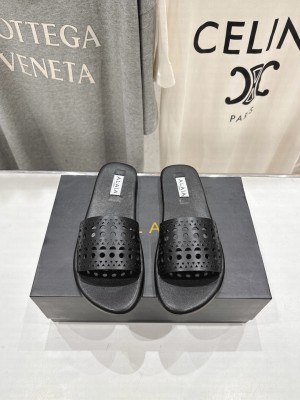 Alaïa IN VIENNE CALFSKIN SLIDES BLACK