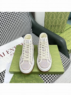 Gucci GG Embroidered High-top Platform Sneakers 5cm 2023 014
