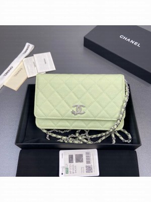 Chanel Wallet On Chain AP3723 light green