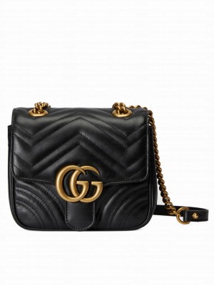 Gucci GG Marmont Mini Shoulder Bag 739682 Black