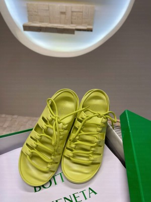 Bottega Veneta Jelly Rubber Lace-up Flat Sandals Seagrass Green 2022 2022 Collection
