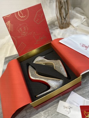 Christian Louboutin Crystal Mesh 10cm Pumps Silver 2021 Collection