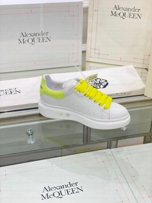 Alexander McQueen Oversized Platform Lace Up Creeper Sneakers Spring/Summer 2020 Collection, Glitter Neon Yellow