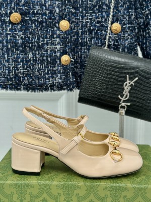 Gucci Horsebit 5cm Nude patent leather 801893 Pump 2024