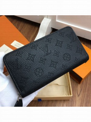 Louis Vuitton Perforated Monogram Calfskin Long Zippy Wallet M58428 Black 2019 Collection
