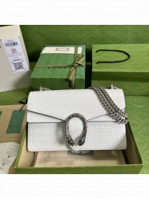 Gucci Dionysus Alligator pattern small shoulder bag 400249 white