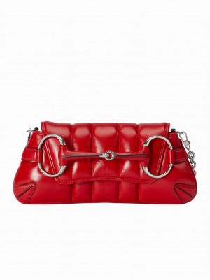Gucci Horsebit Chain Small Shoulder Bag 764339 Red