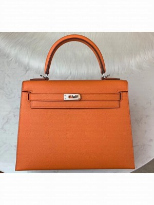 Hermes Kelly 25cm Bag in Original Epsom Leather Orange