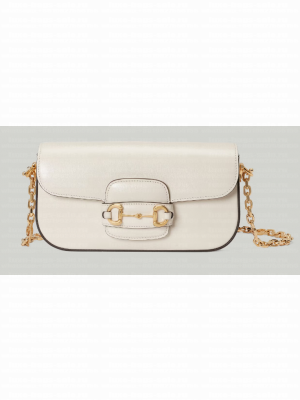 GUCCI HORSEBIT 1955 SMALL SHOULDER BAG 735178 White