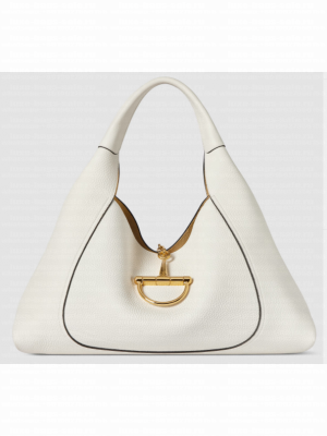 GUCCI SOFTBIT MAXI SHOULDER BAG 837466 white