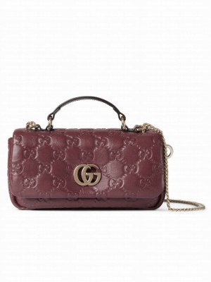 Gucci GG Milano Mini Top Handle Bag 806017 Mauve