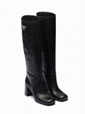 Prada Women's Leather Boots 1W931M Black