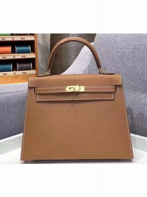 Hermes Kelly 25cm Bag in Original Epsom Leather Brown
