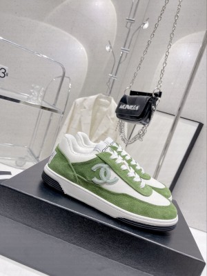 Chanel Suede Sneakers G39978 Green 2023SS 