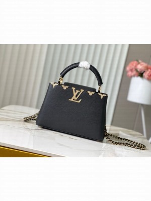 Louis Vuitton Capucines MM M23331 black&Crystal