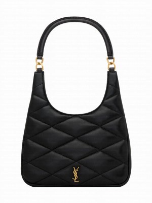 Saint Laurent Sade Hobo In Lambskin Black