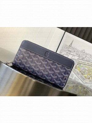 Goyard Matignon GM Wallet Navy Blue