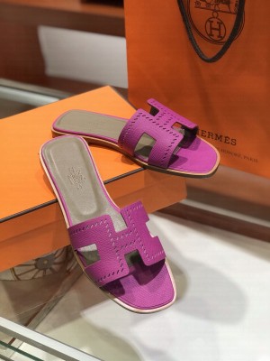 Hermes Oran Flat slippers in epsom leather 06 2021 Collection