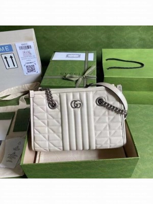 Gucci small leather shoulder bag 681483 white