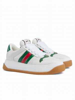Gucci Unisex Screener Sneaker With Web 771457 White