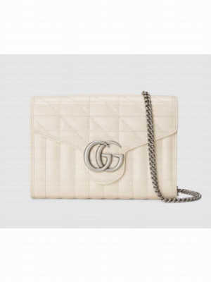 Gucci GG Marmont matelasse mini bag 474575 White